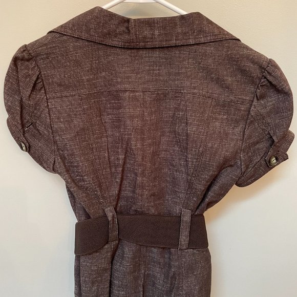 IZ Byer Brown Jacket With Snap Belt - Size Small - Great Condition - Picture 2 of 3